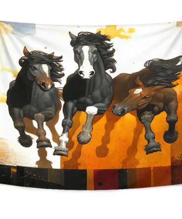 Horse Running Native Tapestry