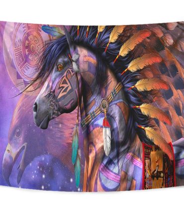 Horses Dreamcatcher Native American Tapestry