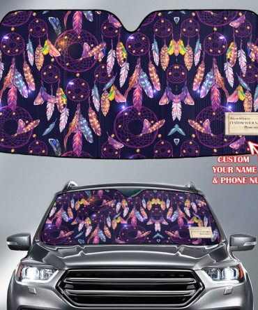 Pattern Native American Custom Name Auto Sun Shades