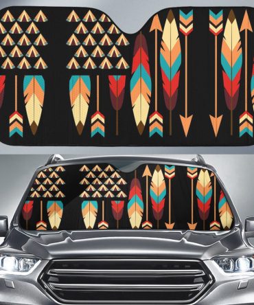 Color Feather Arrows Native American Auto Sun Shades