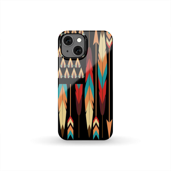 Color Feather Arrows Native American Phone Case - Image 3