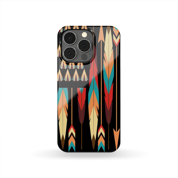 Color Feather Arrows Native American Phone Case - Image 4