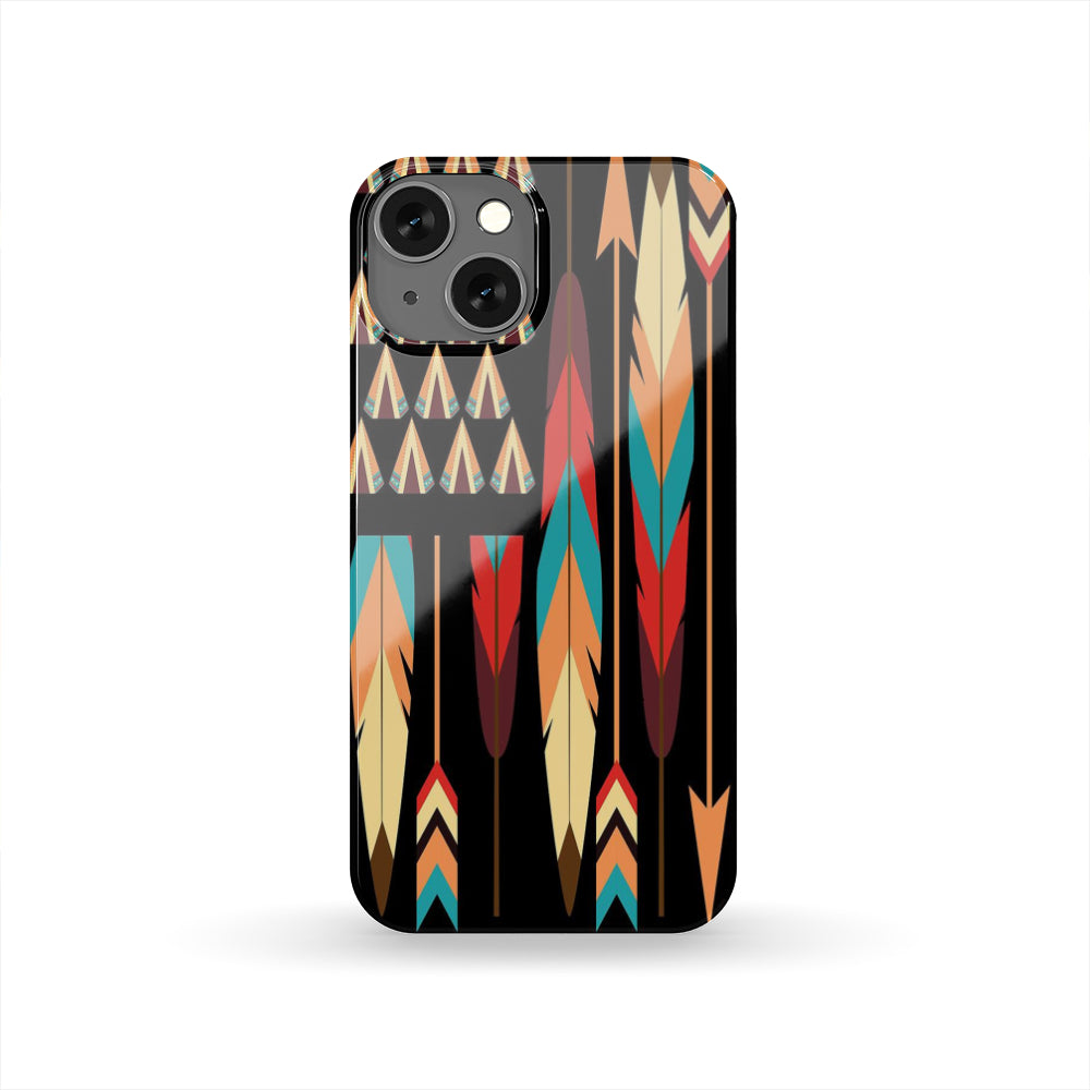 Color Feather Arrows Native American Phone Case