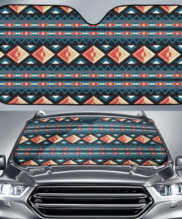 Diamond Pattern Native American Auto Sun Shades