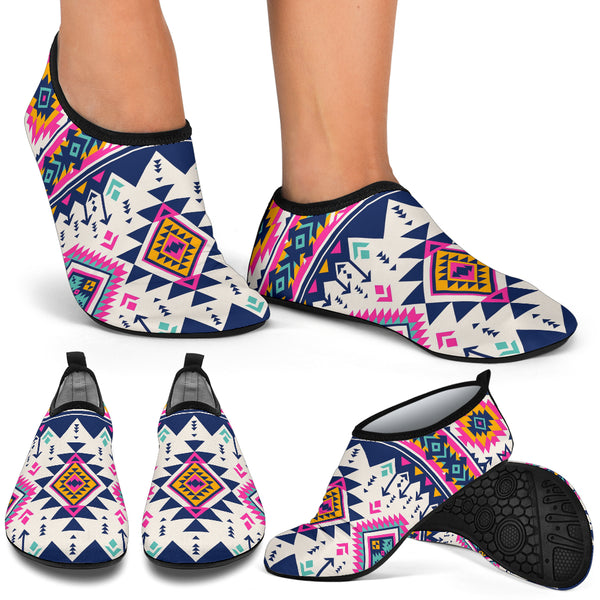 Pink Pattern Native American Aqua Shoes - Image 4