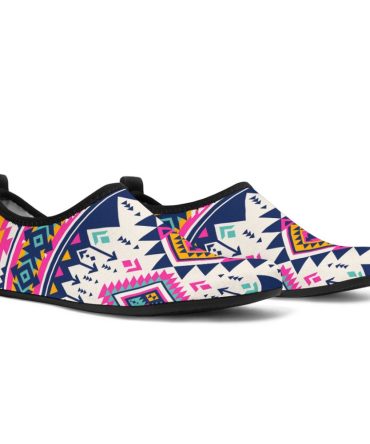 Pink Pattern Native American Aqua Shoes