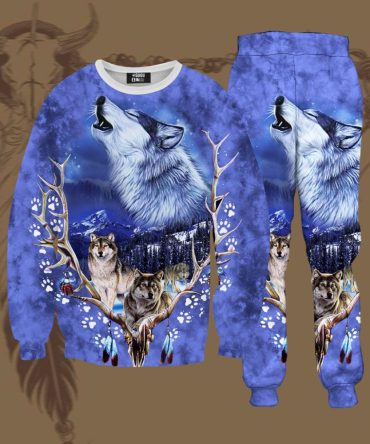 Wolve Native American Sweatshirt & Sweatpants Set