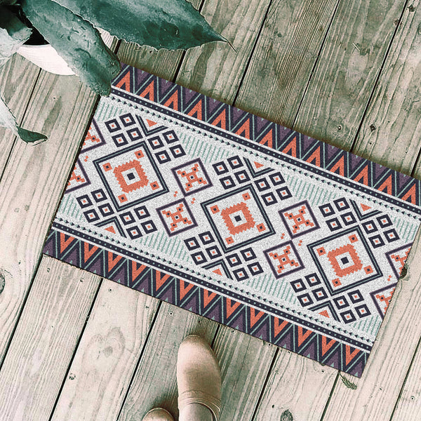 Purple Tribals Design Doormat - Image 2