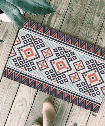 Purple Tribals Design Doormat
