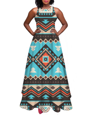 Pattern Native Sleeveless A-line skirt