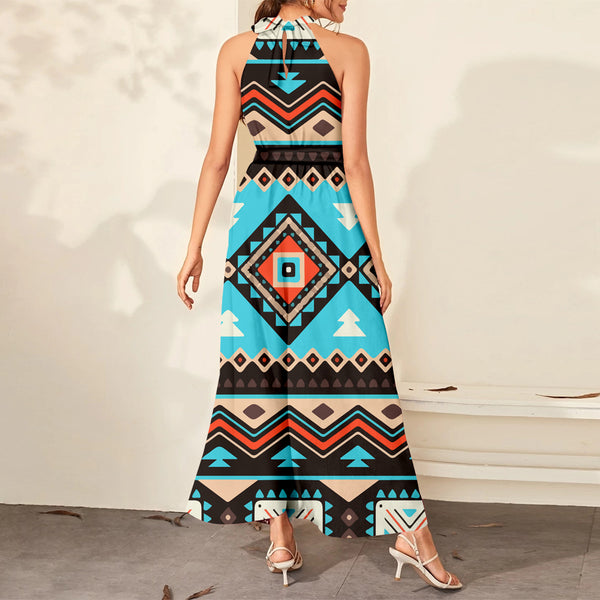 Tribal Line Shapes Dress Maxi Ligation - Image 3