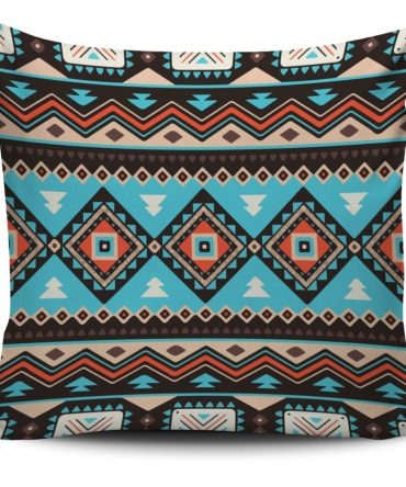 Tribal Line Shapes Ethnic Pattern Pillow Covers
