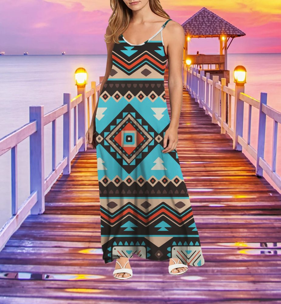 Tribe Design Native American Maxi Dress