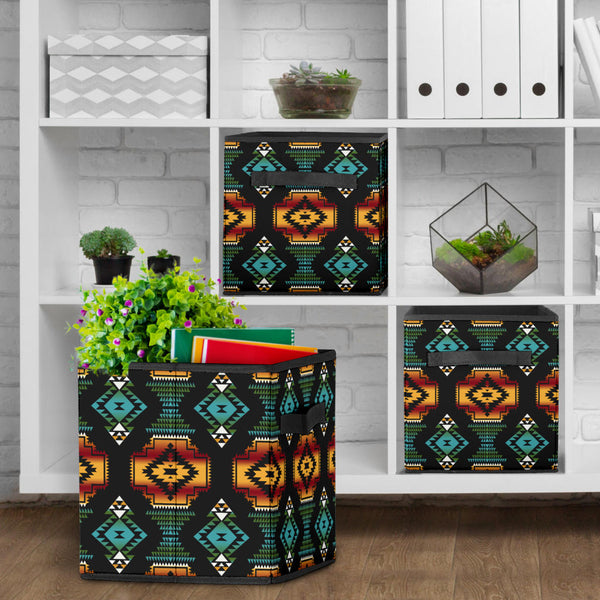 Patterns Black Red Storage Cube - Image 4