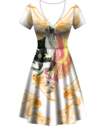 Pow Wow Dancer V Neck Dress