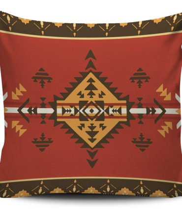 Geometric Pattern Red Pillow Covers