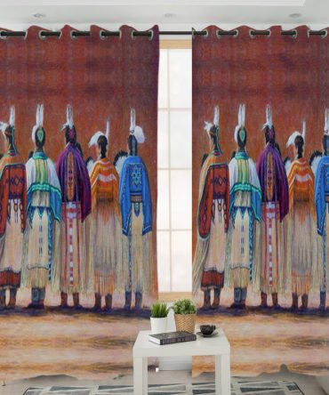Five Chief Native American Living Room Curtain