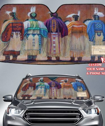 Pattern Native American Custom Name Auto Sun Shades
