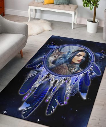 Native Girl Dream Catcher Area Rug