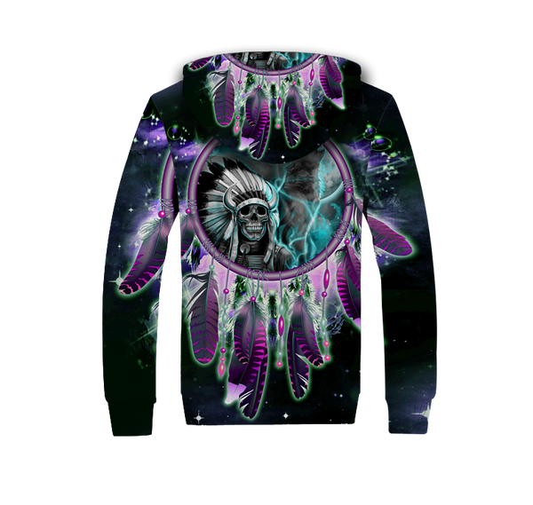 Skull Chief Dream Catcher 3D Fleece Hoodie - Image 2