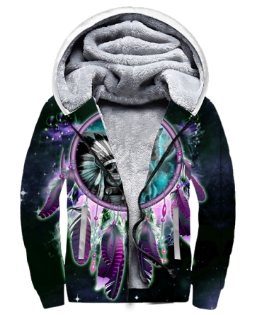 Skull Chief Dream Catcher 3D Fleece Hoodie