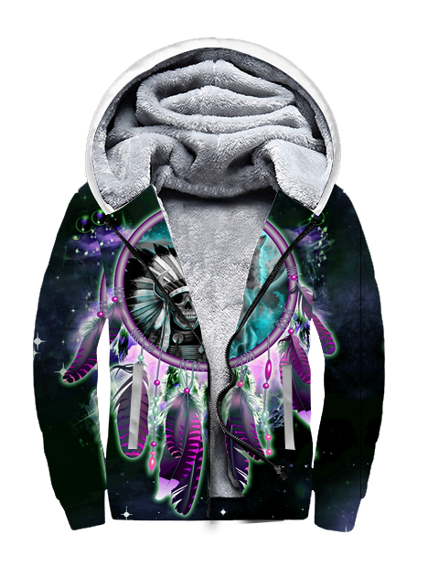 Skull Chief Dream Catcher 3D Fleece Hoodie