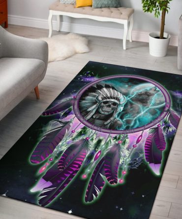 Skull Chief Dream Catcher Area Rug