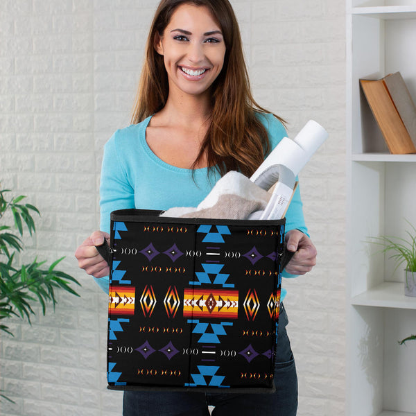 Blue Pattern Storage Cube - Image 3