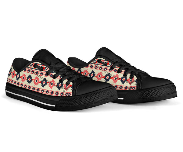Pink & Navy Pattern Native No-Box Low Top Shoes Black - Image 3