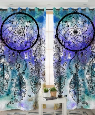 Full Color Dream Catcher Living Room Curtain