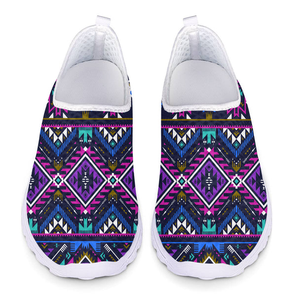 Navy Pattern Native Mesh Shoes - Image 3