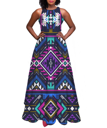Pattern Native Sleeveless A-line skirt