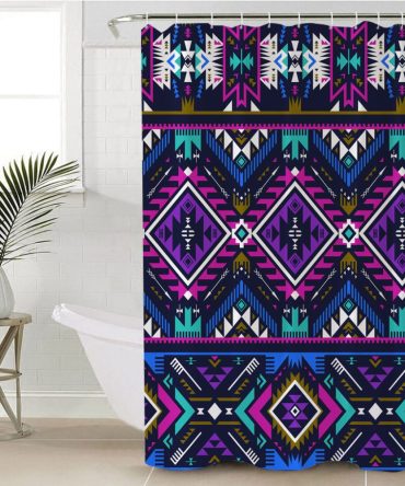 Purple Pattern Shower Curtain