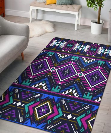 Purple Tribe Pattern Area Rug