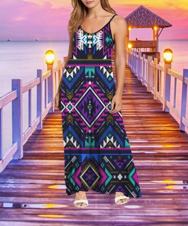 Tribe Design Native American Maxi Dress