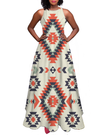 Pattern Native Sleeveless A-line skirt