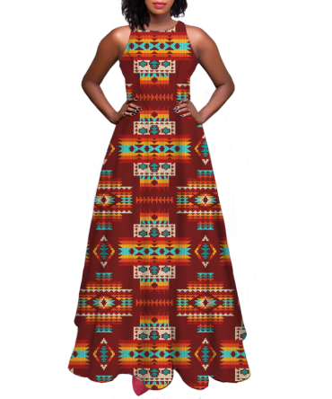 Pattern Native Sleeveless A-line skirt