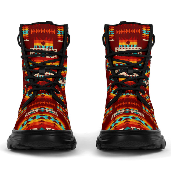 Red Pattern Native Chunky Boot - Image 4