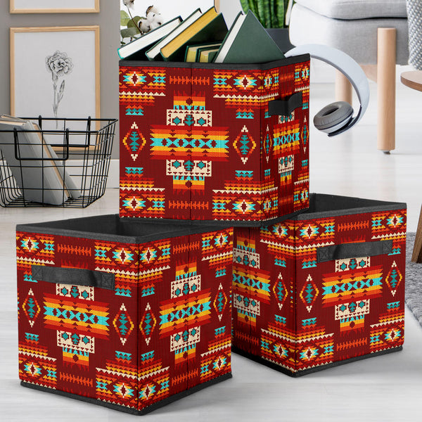 Red Pattern Storage Cube - Image 2