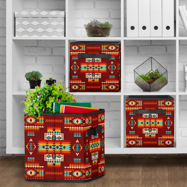 Red Pattern Storage Cube - Image 4