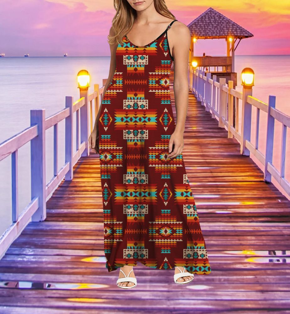 Tribe Design Native American Maxi Dress
