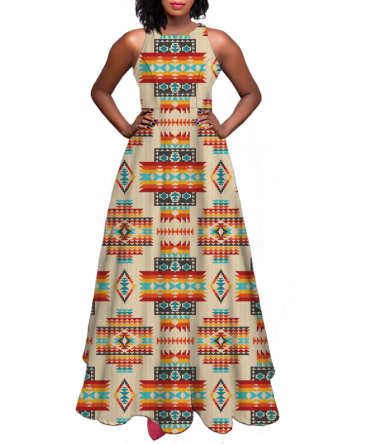 Pattern Native Sleeveless A-line skirt