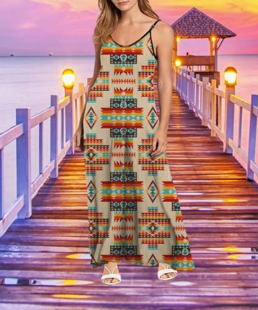 Tribe Design Native American Maxi Dress