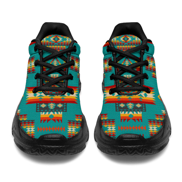 Blue Pattern Native Chunky Sneakers - Image 4