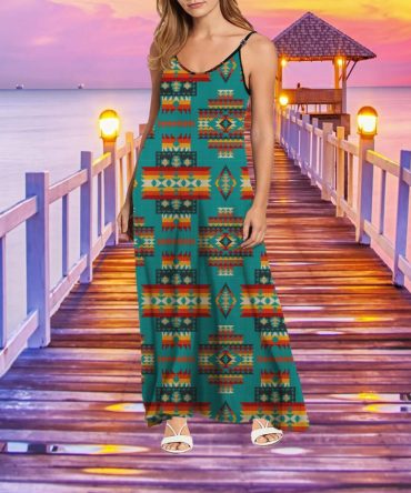 Tribe Design Native American Maxi Dress