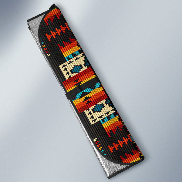 Black Pattern Native Auto Sun Shades - Image 4