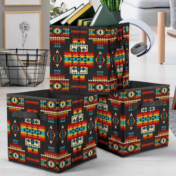 Black Pattern Storage Cube - Image 2