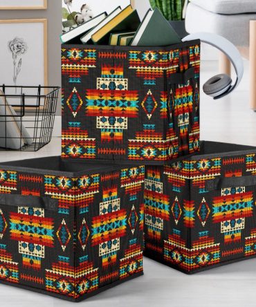 Black Pattern Storage Cube