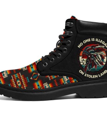 Black Pattern Native Native All-Season Boots