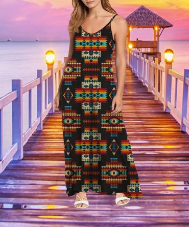 Tribe Design Native American Maxi Dress